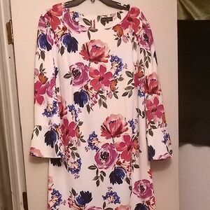 Floral Print Long Sleeve Dress